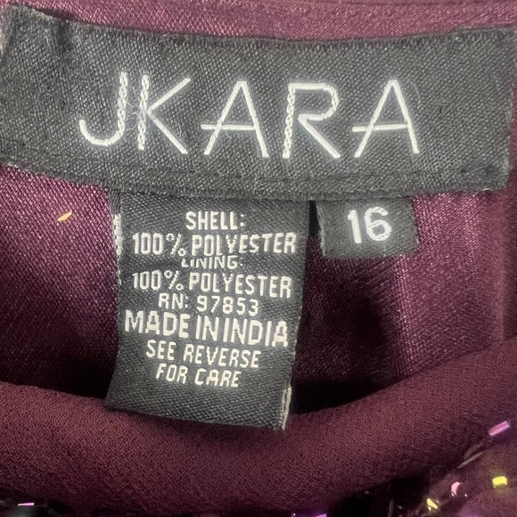 Jakara Formal Sequin Plum MIDI Dress Size 16 - Picture 8 of 9